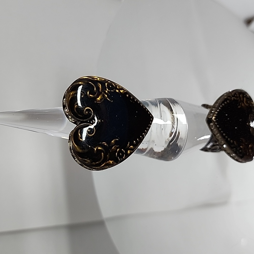 Ollipop USA Black Enamel Heart ❤️ Ring